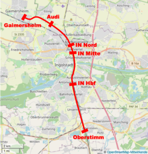 Potenzial für eine S-Bahn-Strecke in der Region 10